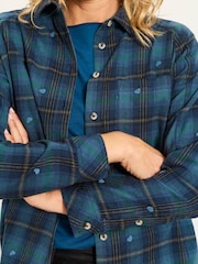 FatFace Bessie Blue Embroidered Check Shirt - Image 3 of 7