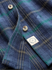 FatFace Bessie Blue Embroidered Check Shirt - Image 7 of 7
