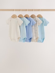 Pale Blue Cloud - حزمة من 5 لباس قطعة واحدة للبيبي بكم قصير - صورة 1 من 11
