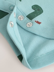 Green Dinosaur Short Sleeve Baby Bodysuits 5 Pack - Image 10 of 11