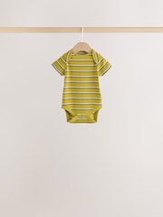 Green Dinosaur Short Sleeve Baby Bodysuits 5 Pack - Image 3 of 11