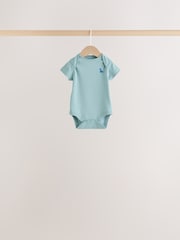 Green Dinosaur Short Sleeve Baby Bodysuits 5 Pack - Image 4 of 11