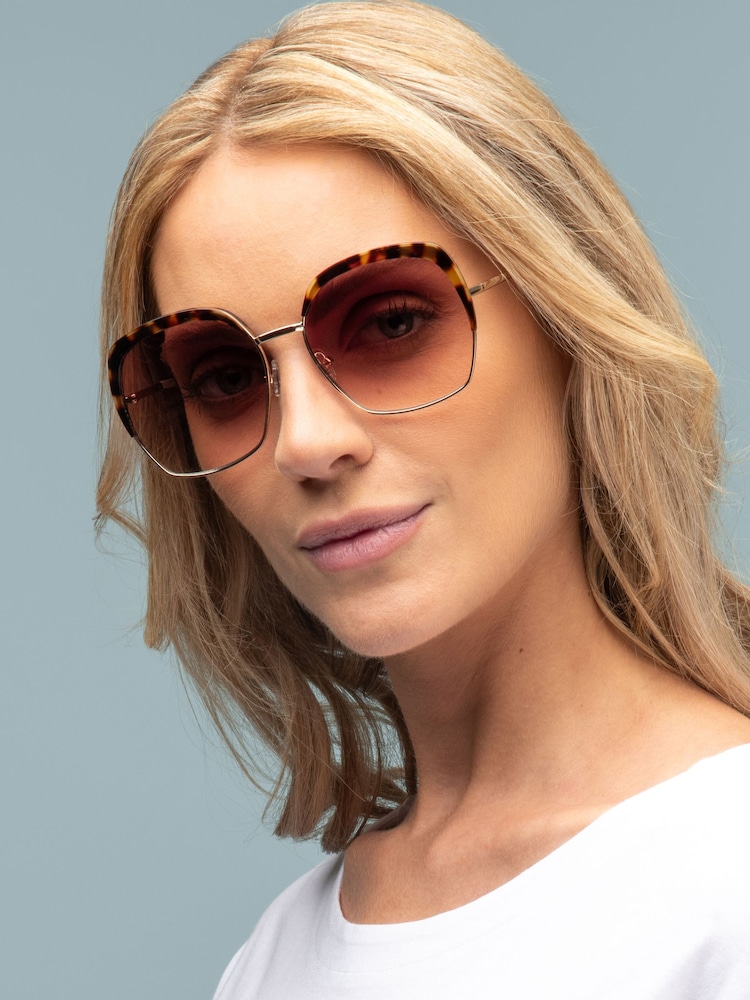 Zlatá - Laura Ashley New Geometric Sunglasses - Obrázek 1 z 5