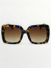 Hnědá - Laura Ashley Oversized Square Sunglasses - Obrázek 2 z 5