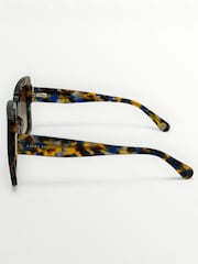 Hnědá - Laura Ashley Oversized Square Sunglasses - Obrázek 4 z 5