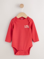 Red Little Pud - Christmas Long Sleeve Baby Bodysuit - 圖片 1，共 4