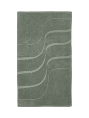 Mapoesie Grey Rhythym Cotton 650gsm Velour Jacquard Towel - Image 3 of 3