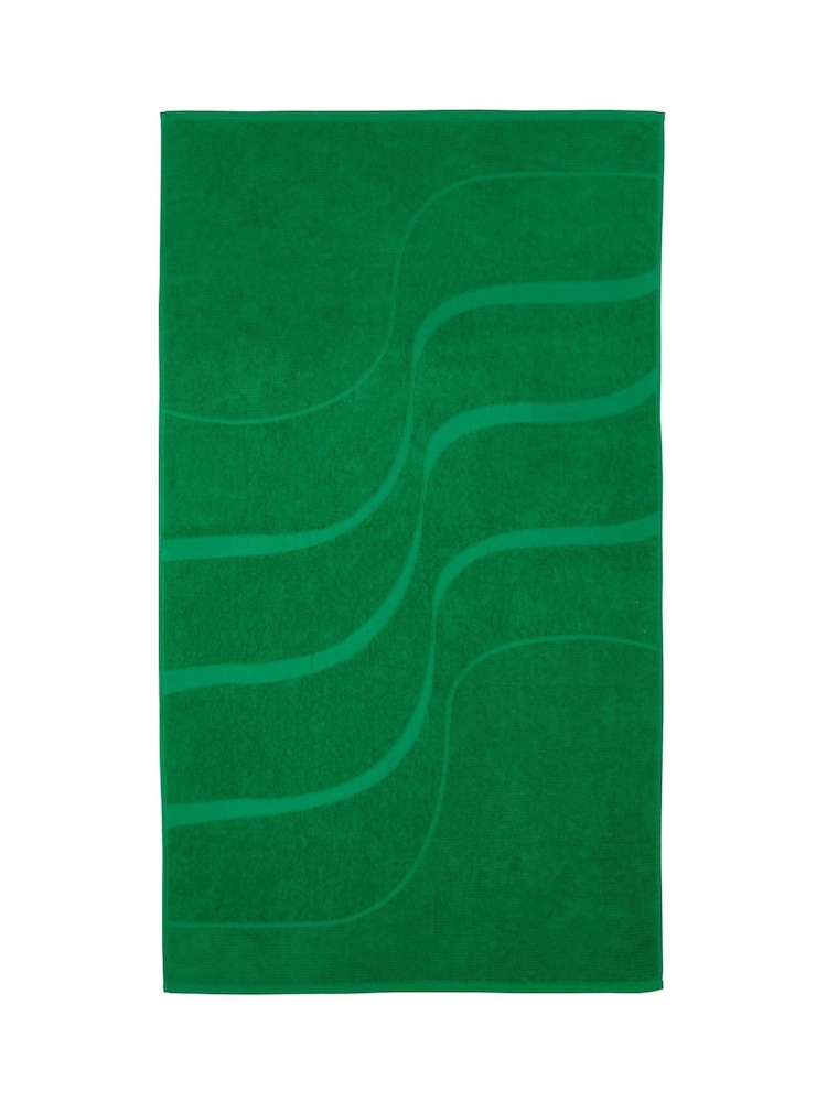 Mapoesie Green Rhythym Cotton 650gsm Velour Jacquard Towel - Image 4 of 4 Mapoesie Green Rhythym Cotton 650gsm Velour Jacquard Towel - Image 4 of 4