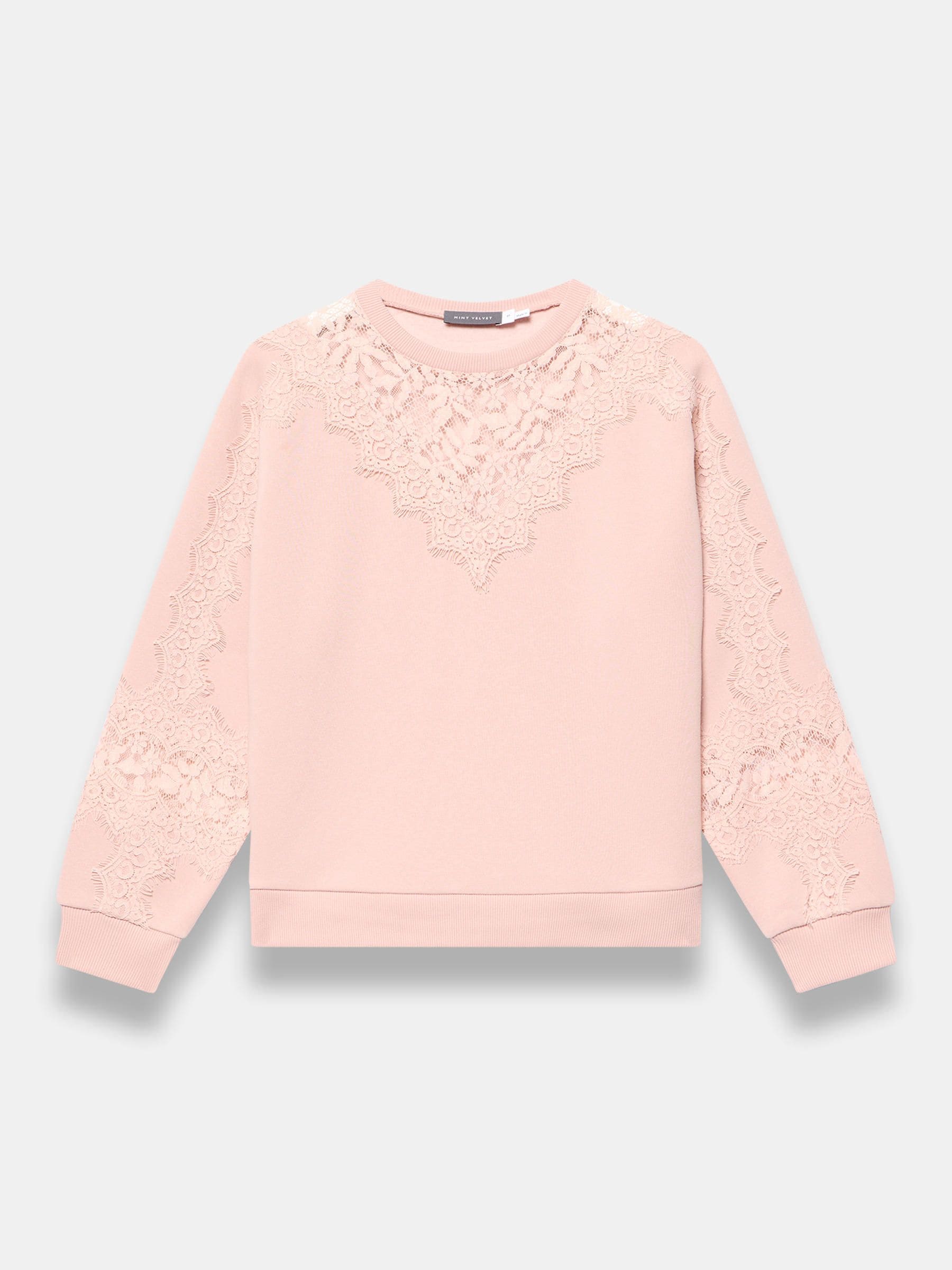 Buy Mint Velvet Pink Lace Detail Sweatshirt from Next USA