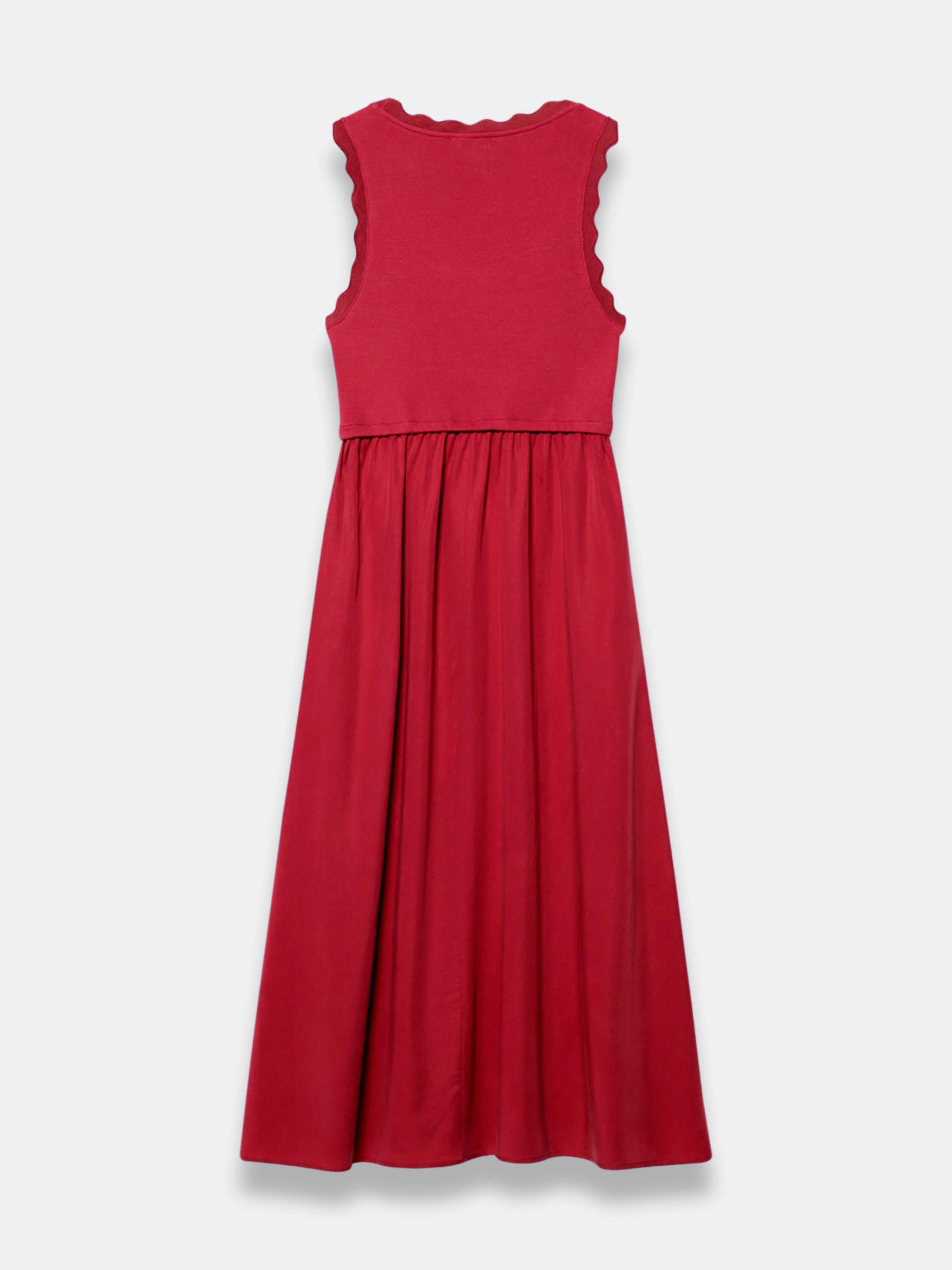 Buy Mint Velvet Red Scallop Trim Midi Dress from Next USA