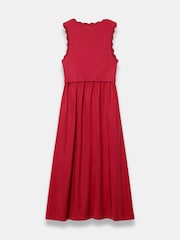 אדום - Mint Velvet, שמלת מידי עם שולי צדפה מעוגלים - תמונה 8 מתוך 8