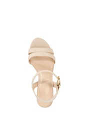 Dune London Natural Standard Fit Leather Merisa Block Heel Sandals - Image 5 of 6