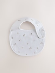 White Mini Safari Animals Baby Bibs 5 Pack - Image 3 of 8