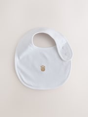 White Mini Safari Animals Baby Bibs 5 Pack - Image 5 of 8