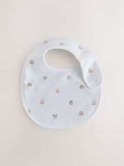 White Mini Safari Animals Baby Bibs 5 Pack - Image 6 of 8