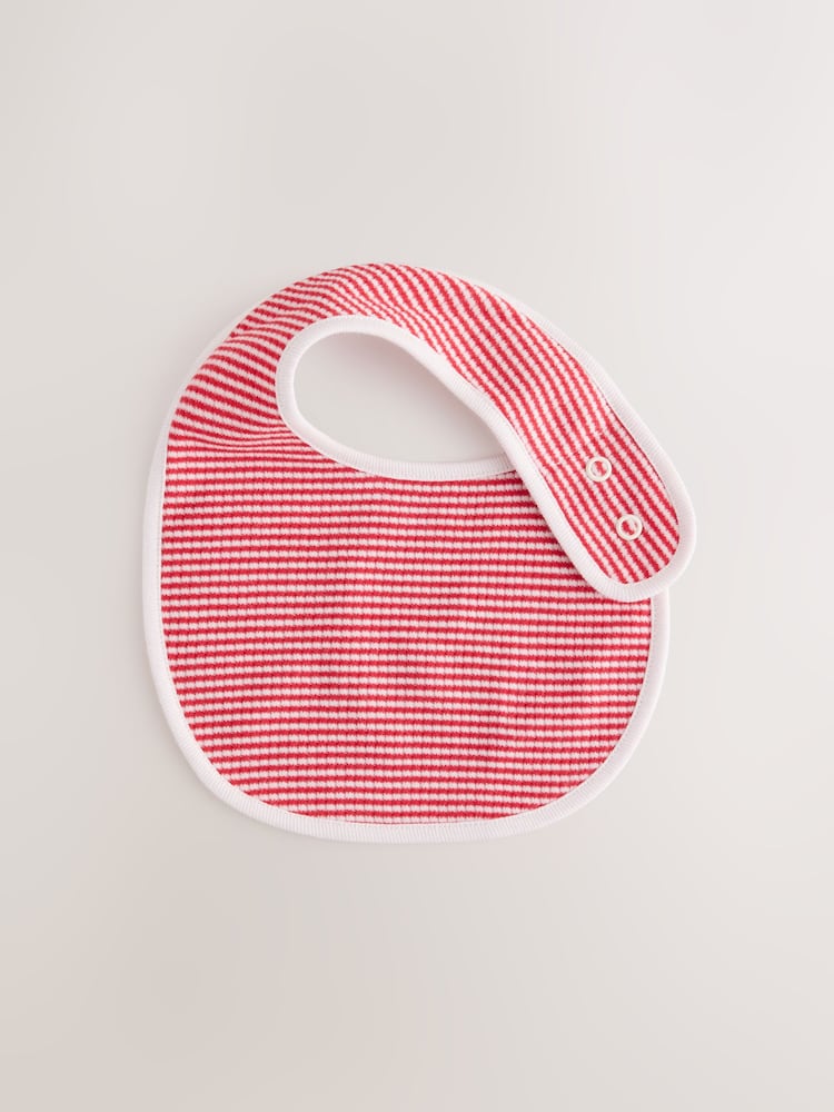 Red/White Christmas Baby Bibs 3 Pack - Image 2 of 6 Red/White Christmas Baby Bibs 3 Pack - Image 2 of 6