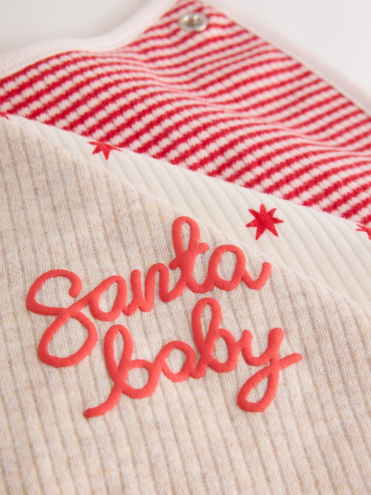 Red/White Christmas Baby Bibs 3 Pack - Image 6 of 6 Red/White Christmas Baby Bibs 3 Pack - Image 6 of 6