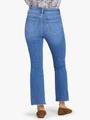NYDJ Blue Billie Mini Bootcut Ankle Jeans With High Rise And Frayed Hems - Image 2 of 5