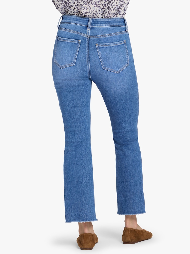 NYDJ Blue Billie Mini Bootcut Ankle Jeans With High Rise And Frayed Hems - Image 2 of 5