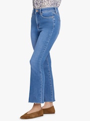 NYDJ Blue Billie Mini Bootcut Ankle Jeans With High Rise And Frayed Hems - Image 3 of 5