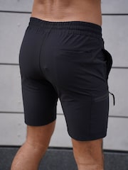 CAPO Black Utility Tech Cargo Shorts - Image 4 of 6