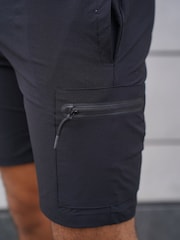 CAPO Black Utility Tech Cargo Shorts - Image 5 of 6