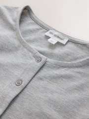 Grey Jersey Balloon Leg Button Through Long Sleeve Pyjamas - Image 7 of 9