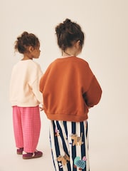 Pink/Ecru Duck Character Sweatshirt and Barrel Trousers Set 2 Pack (3mths-7yrs) - Image 3 of 5
