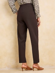 Cotton Traders Brown Ankle Grazer Straight Leg Trousers - Image 2 of 2