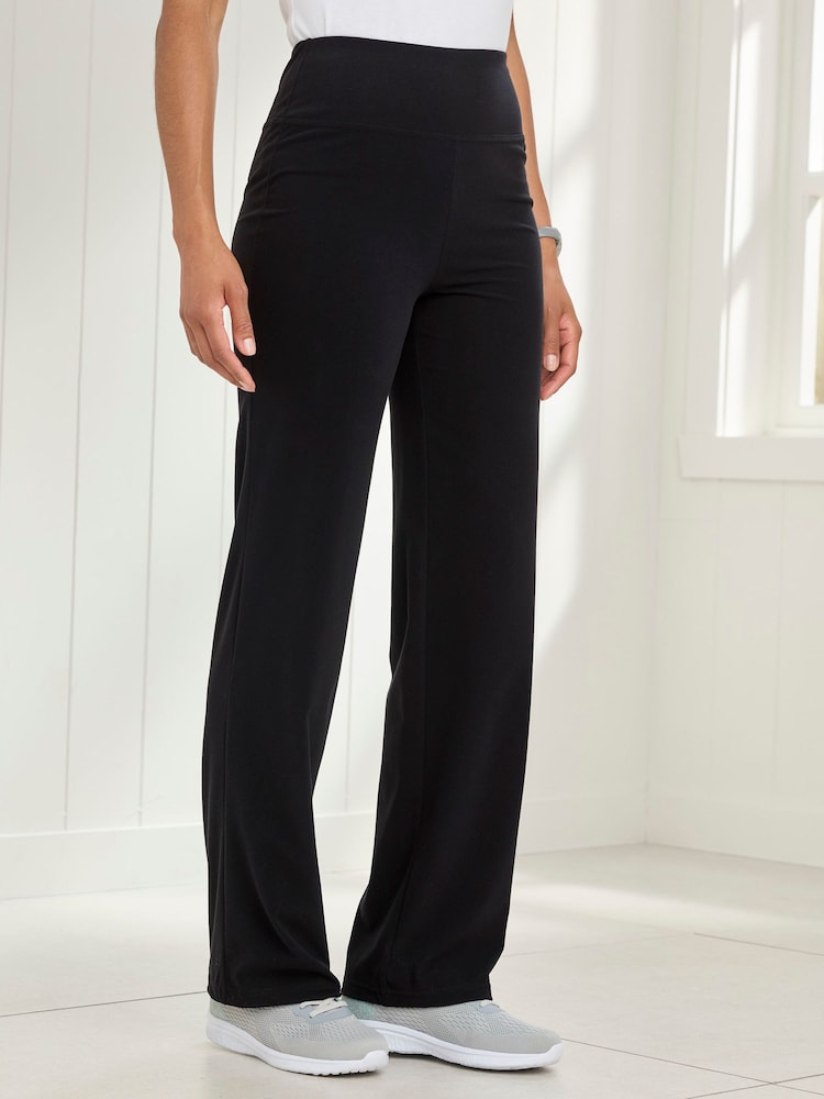 Cotton Traders Black Soft Touch Stretch Yoga Joggers - Image 1 of 2