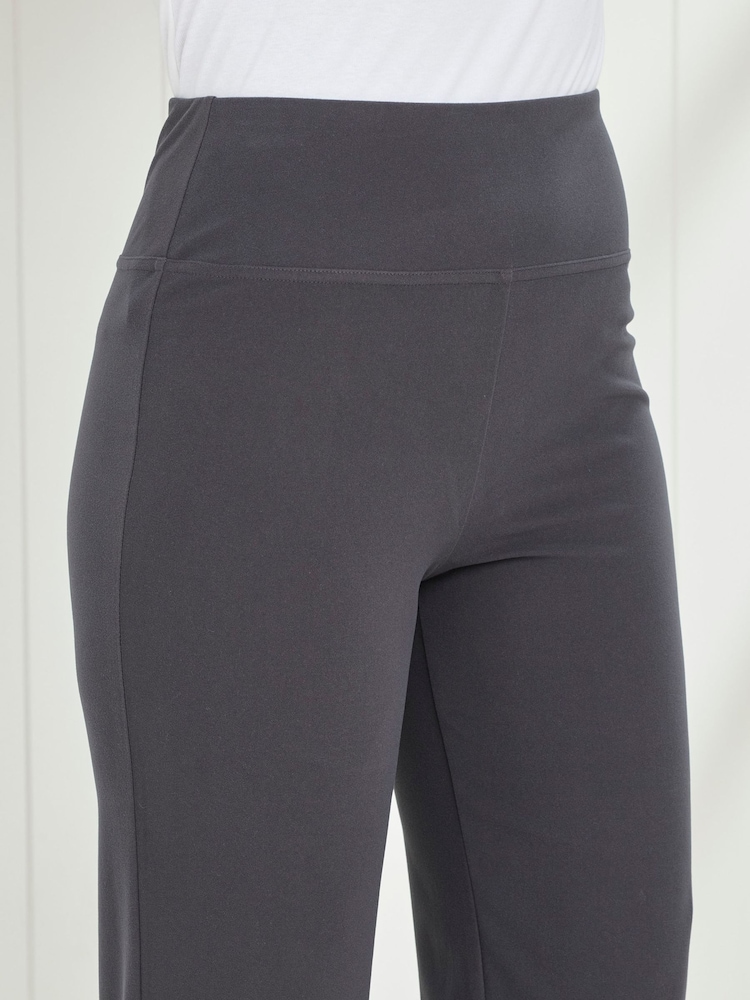 Cotton Traders Grey Soft Touch Stretch Yoga Trousers - Image 3 of 3
