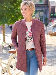 Cotton Traders Pink Longline Padded Jacket - Image 3 of 3
