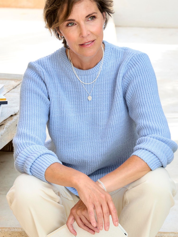 Cotton Traders Blue Super Soft Jumper - Image 4 of 4