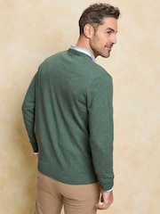 Cotton Traders Green V-Neck Jumper - Image 2 of 4