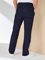 Cotton Traders Blue Signature Smart Twill Stretch Trousers - Image 2 of 4