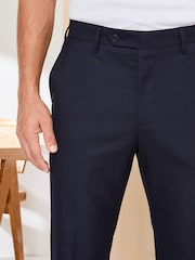 Cotton Traders Blue Signature Smart Twill Stretch Trousers - Image 4 of 4