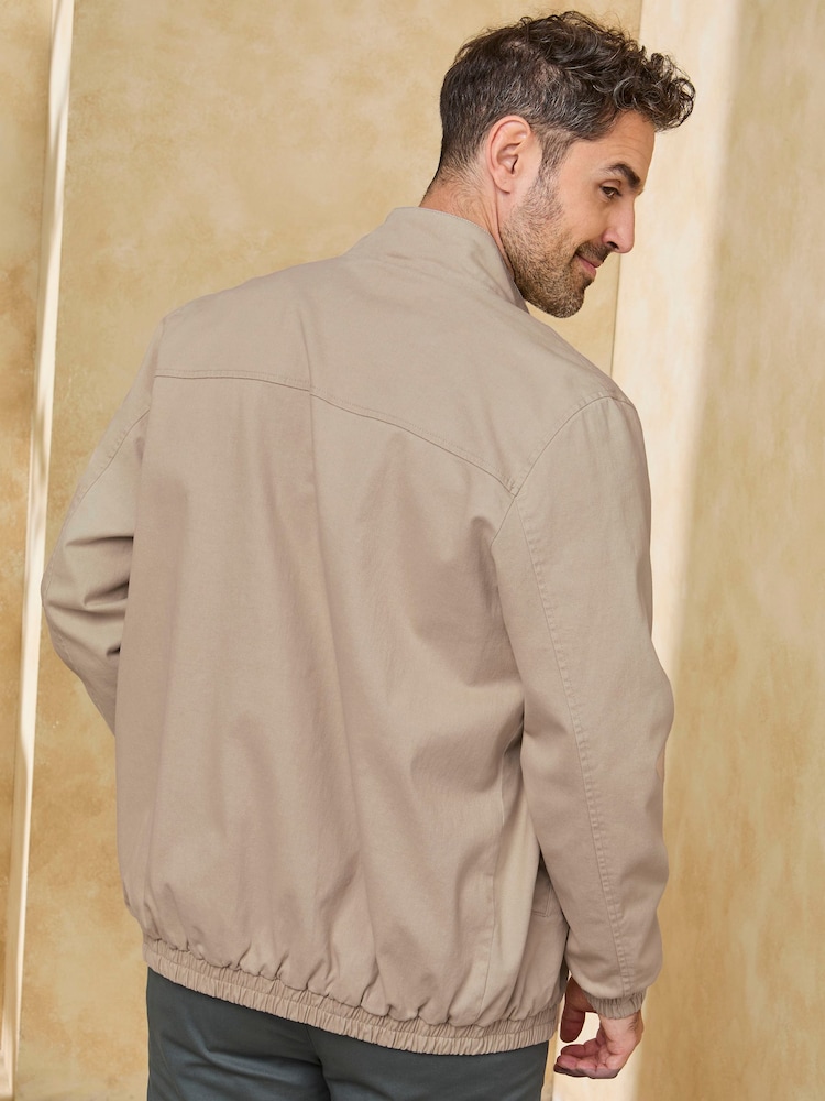 Cotton Traders Grey Washed Twill Harrington Jacket - Image 2 of 5