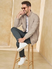 Cotton Traders Grey Washed Twill Harrington Jacket - Image 4 of 5