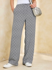 Cotton Traders Blue Printed Pull On Trousers - Image 1 of 3