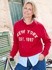 Cotton Traders Red Hooded Sweatshirt - Image 1 of 4