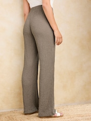 Cotton Traders Brown Textured Jersey Trousers - Image 2 of 2