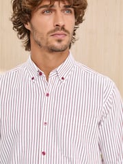 Cotton Traders Orange Signature Long Sleeve Oxford Shirt - Image 3 of 5