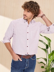 Cotton Traders Orange Signature Long Sleeve Oxford Shirt - Image 4 of 5