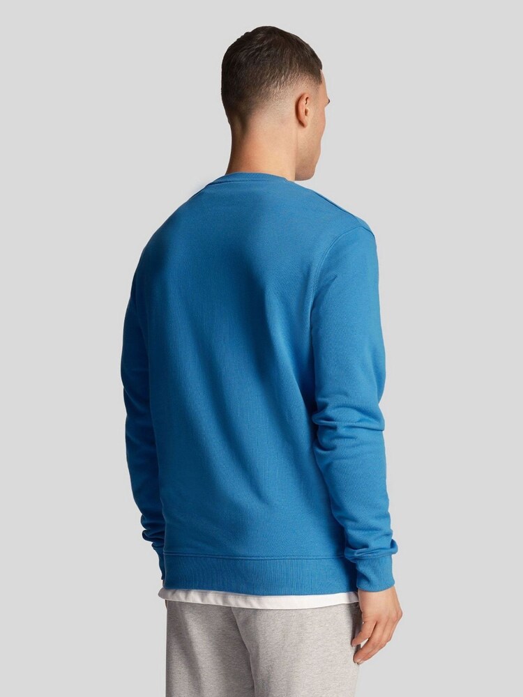 Lyle & Scott Blue 100% Cotton Crew Neck Sweatshirt - Image 2 of 5