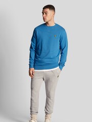 Lyle & Scott Blue 100% Cotton Crew Neck Sweatshirt - Image 3 of 5