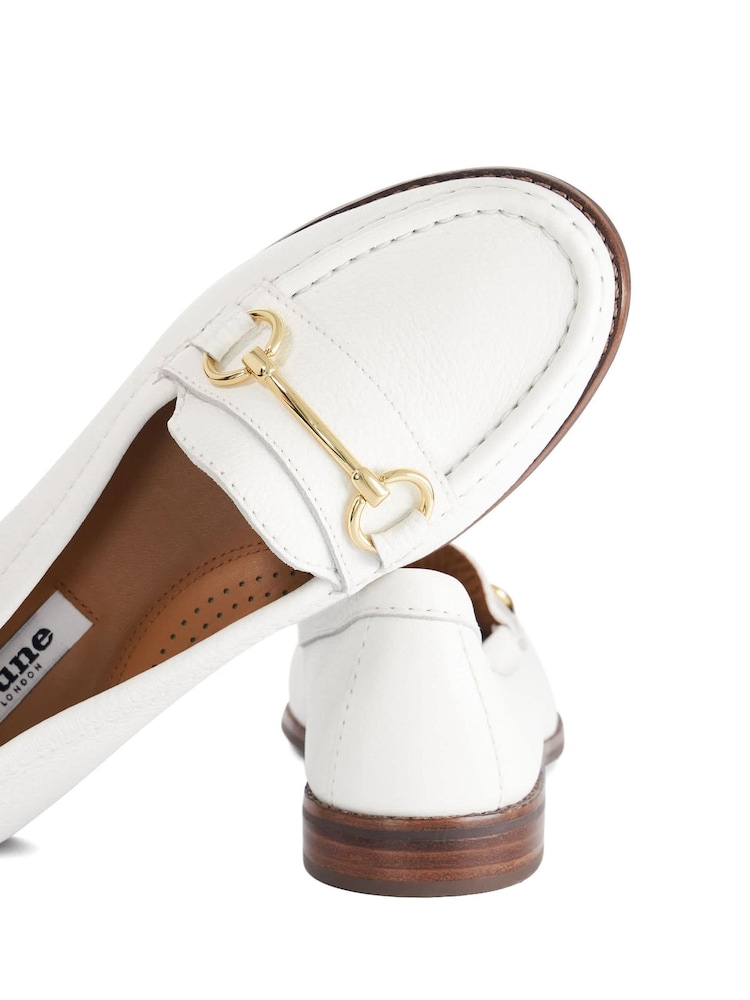 Dune London White Wide Fit Glenny Loafers - Image 5 of 5