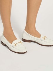 לבן - Dune London נעלי מוקסין, דגם Glenny - תמונה 6 מתוך 6