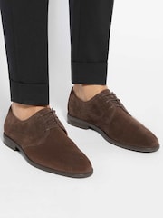 Dune London Brown Burtford Derby Shoes - Image 1 of 5