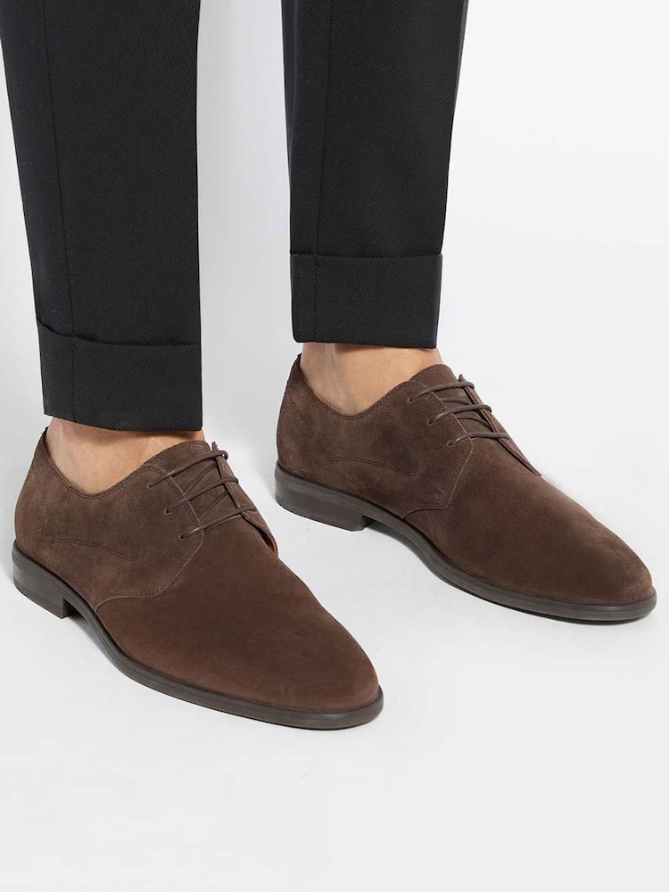 Dune London Brown Burtford Derby Shoes - Image 1 of 5