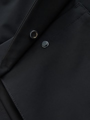 Black Showerproof Four Pocket Hooded Coat - Image 10 of 13